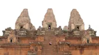 Archaeologists restoring Hindu temple's tower in Cambodia's famed Angkor complex