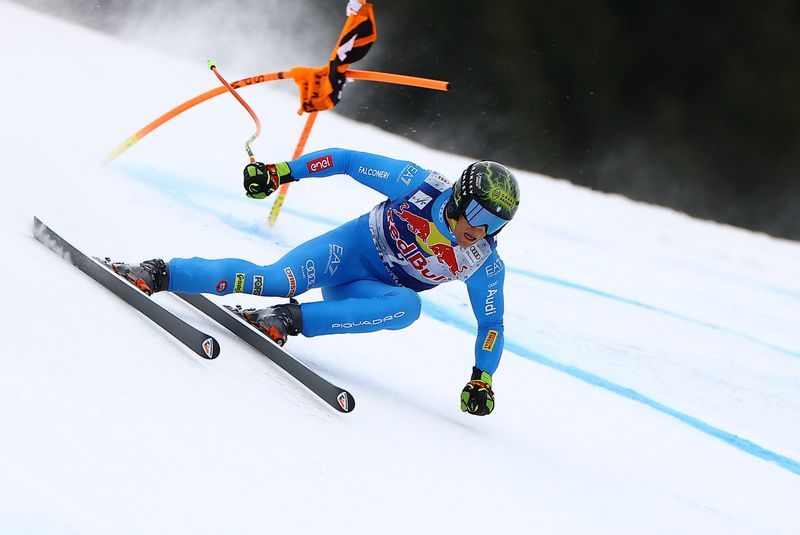 Alpine skiing-Franzoni wins Kitzbuehel downhill with Odermatt second