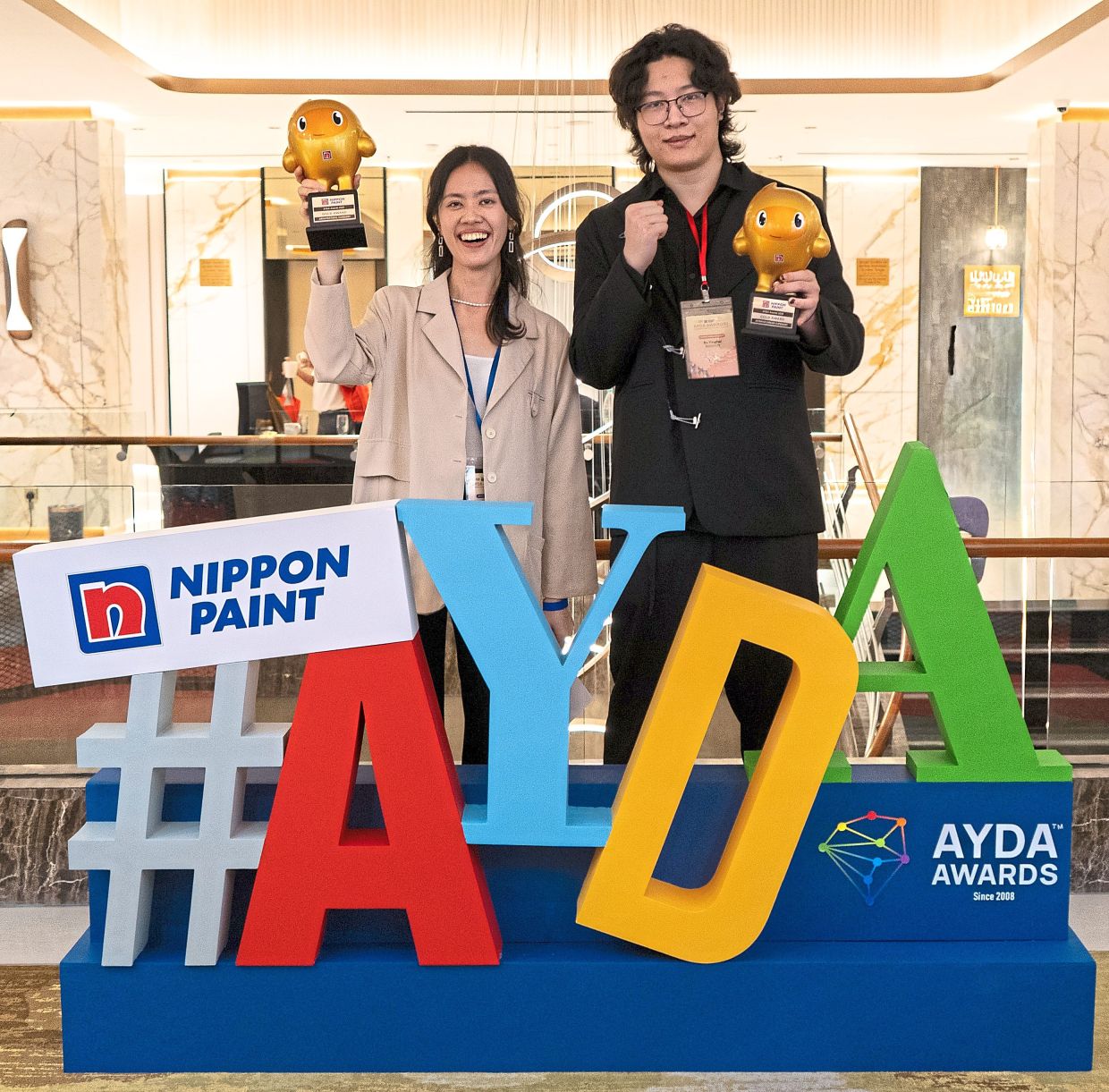 Ready for it: Vun (left) and Xu are set to compete for the Asia Young Designer of the Year title.