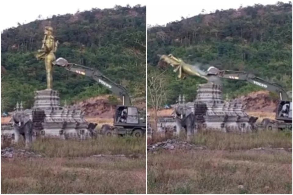 Buddha statue built in place of Hindu one on disputed Thai-Cambodia border