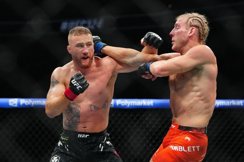 Mixed Martial Arts-Gaethje rips up script to kick off new UFC TV era