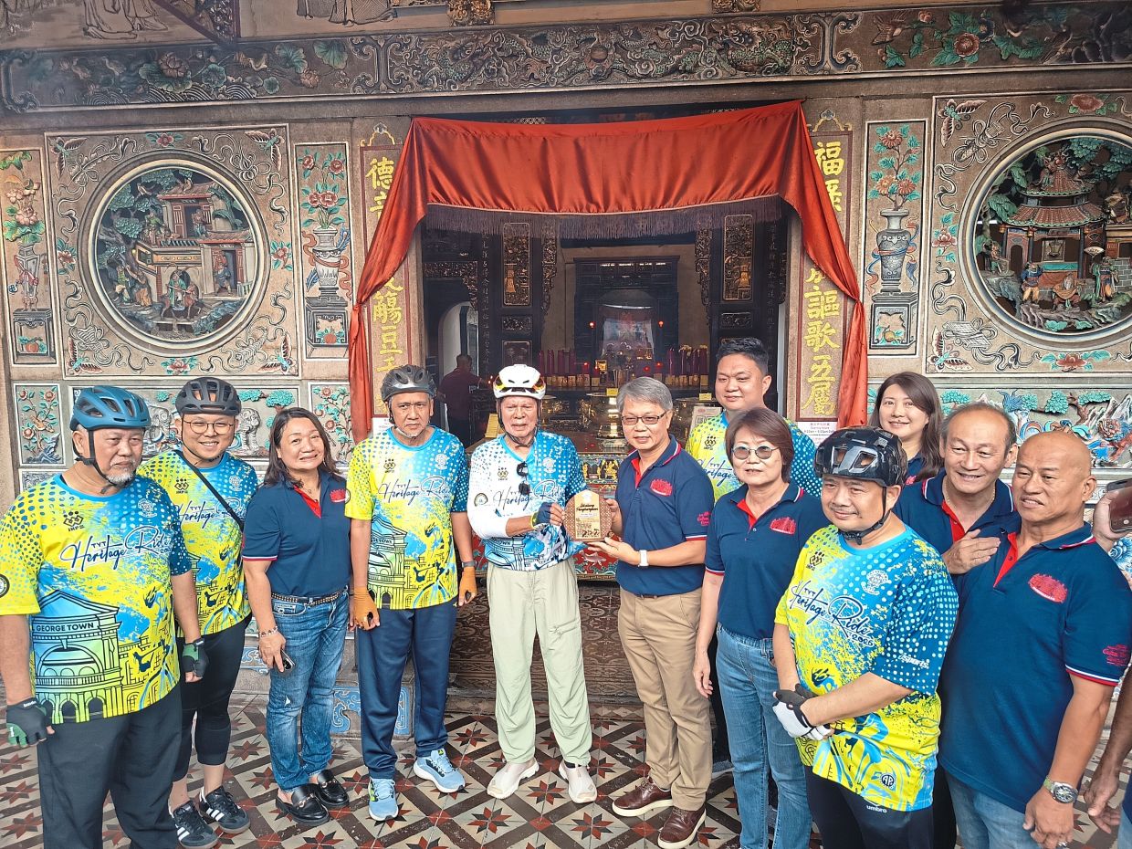 Penang governor leads heritage ride to historical George Town temple
