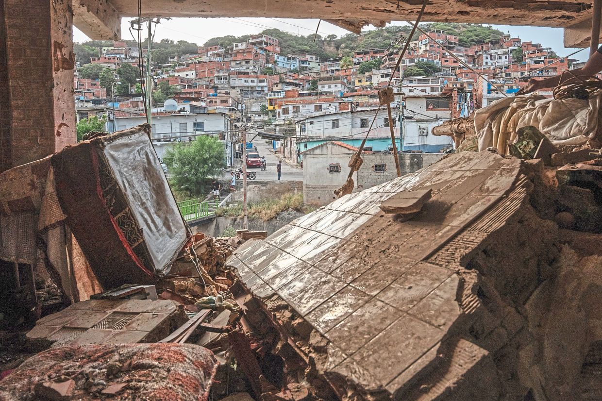 An apartment damaged during the military intervention in the Soublette neighborhood of La Guaira, Venezuela. — Alejandro Cegarra/The New York Times