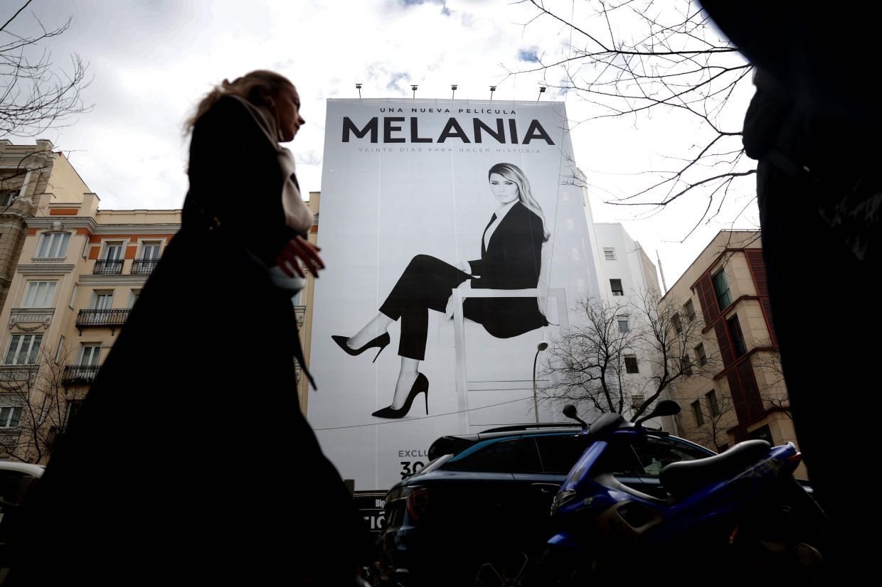The movie, 'Melania, is set for a global release on Jan 30. Photo: AFP