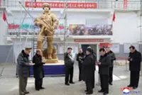 North Korea's Kim views sculptures for memorial of soldiers who died in Ukraine