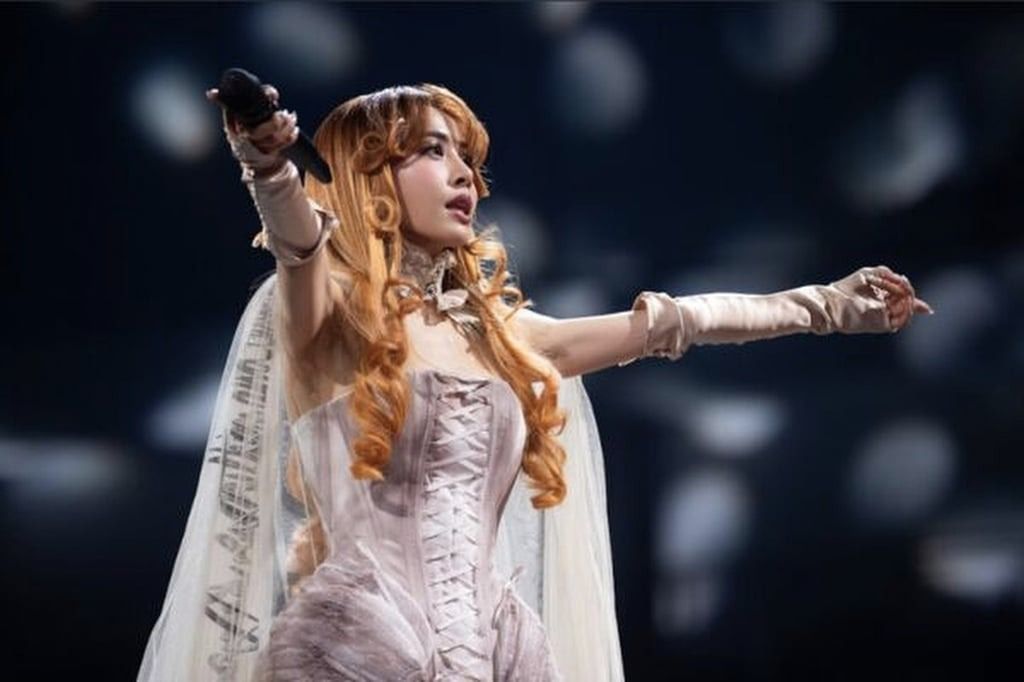 Tsai performing in an eye-catching outfit. Her fans say critics are trying to trample on free artistic expression. -- Photo: Eternal Music Production via SCMP