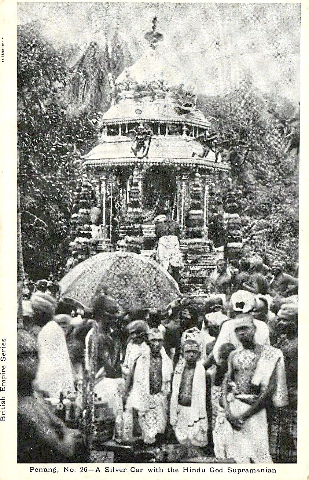 A photo of the silver chariot’s procession taken in the 1900s.