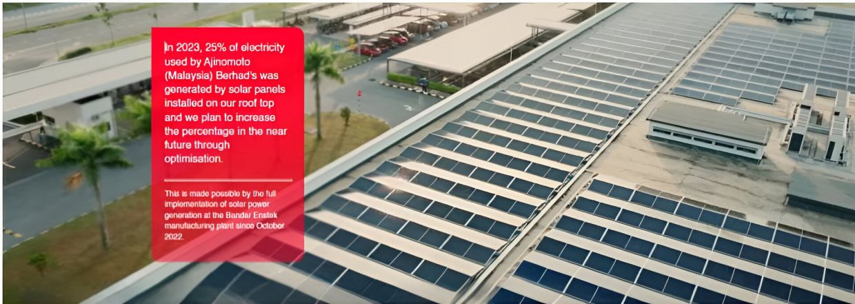  Ajinomoto Malaysia has implemented energy saving technologies, water recycling initiatives, waste reduction processes and resource optimisation across its facilities.