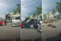 QuickCheck: Did a burger stall fall on a motorcyclist in Kamunting?