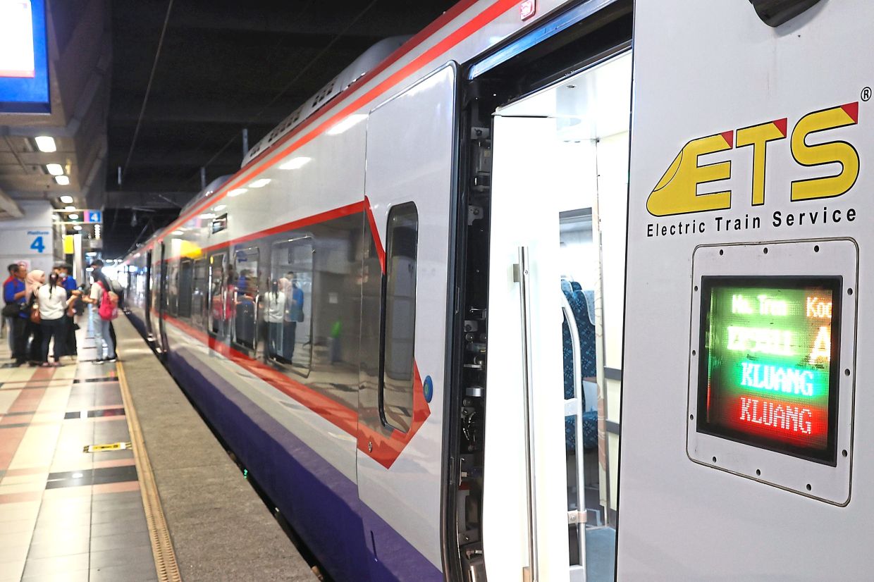 The ETS takes about four-and-a-half hours to travel between Johor Baru-Kuala Lumpur, making 16 stops along the way.