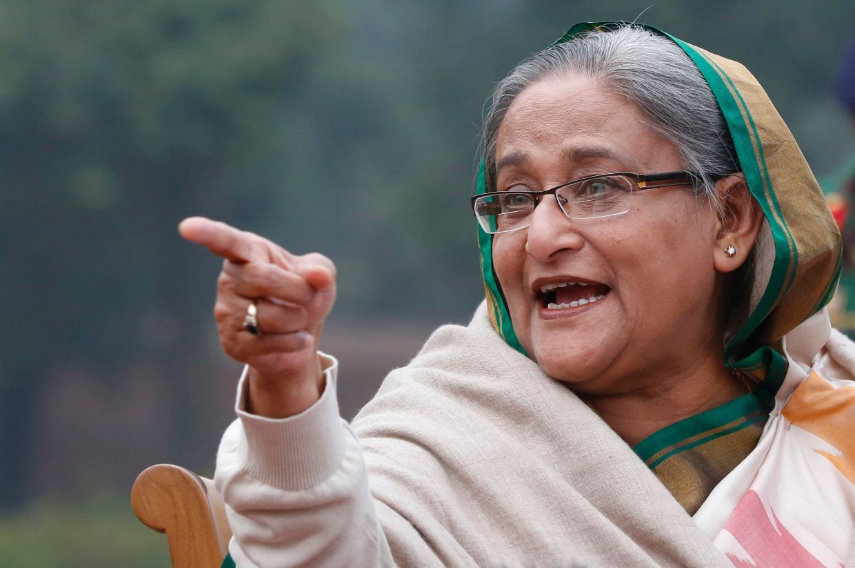 Bangladesh's ousted leader Hasina denounces upcoming election from exile in India