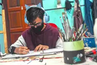 Khat calligraphy brings calm to artist with autism