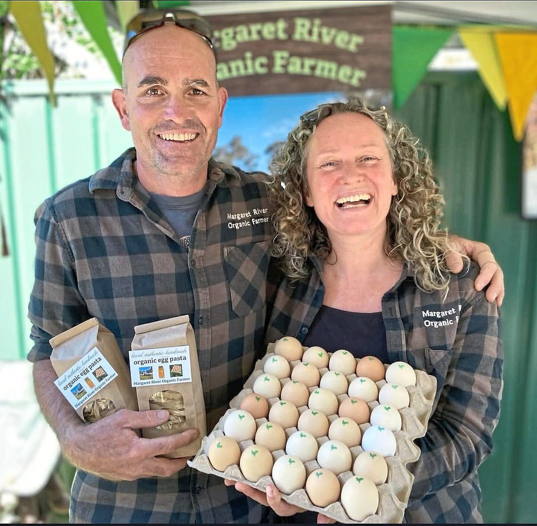 Armstrong (left) and Bailey are the husband-and-wife team behind Margaret River Organic Farmer. — Margaret River Organic Farmer/Instagram