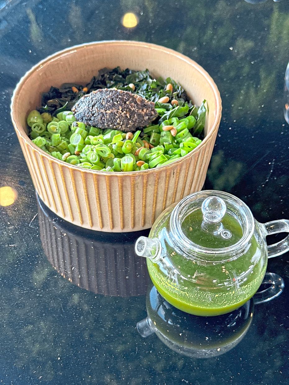 Derived from traditional Hakka lei cha, the thunder tea is a richly nuanced herbaceous delight. — MICHAEL CHEANG/The Star