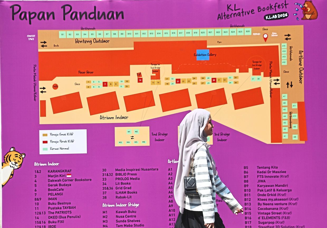 The five-day KL Alternative Bookfest 2026 at Central Market features over 80 vendors, offering an all-ages programme of literary discovery and fun. Photo: The Star/Azman Ghani