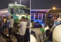 QuickCheck: Was a bus driver pinned in his seat after a collision with a lorry?