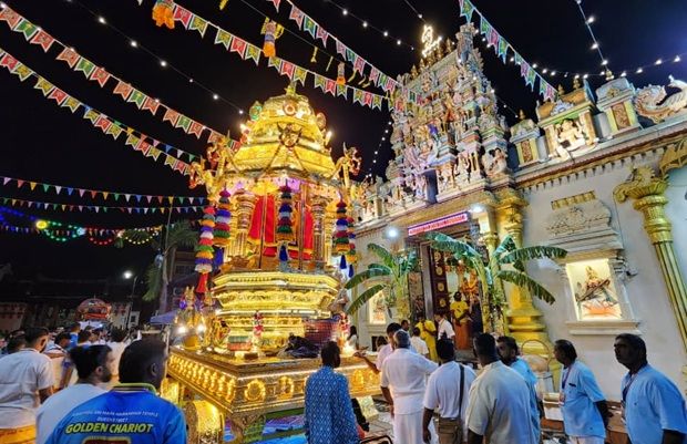 Thousands throng George Town streets for Thaipusam gold and silver chariots journey