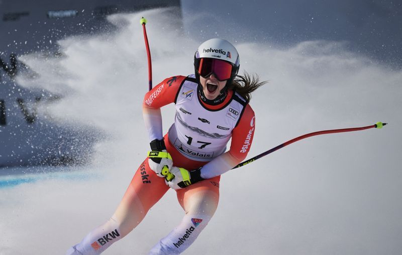 Alpine skiing-Blanc boosts Swiss Olympic hopes with home super-G success