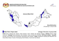 MetMalaysia warns of thunderstorms, heavy rain in six states until 7pm (Jan 31)