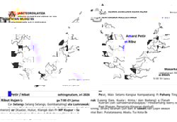 MetMalaysia warns of thunderstorms, heavy rain in six states until 7pm (Jan 31)