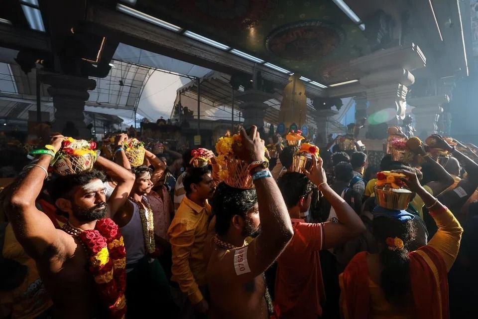 Record 19,000 devotees fill streets in Singapore for Thaipusam 2026