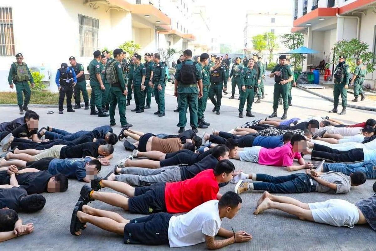 Nearly 1,800 Chinese among thousands held in huge Cambodian raid on scam compound