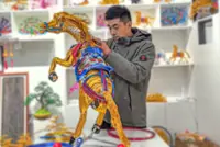 Chinese man crafts equine figure from 2,600 metres of aluminium to celebrate Year of the Horse