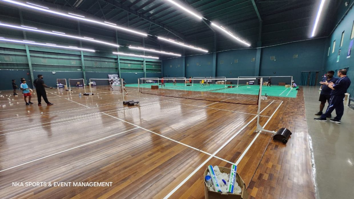 Datuk Misbun Sidek looking at the eight-court academy