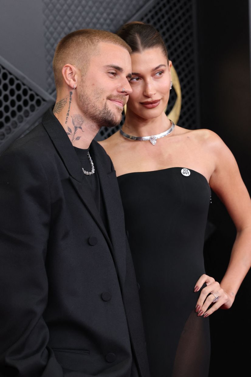 Justin Bieber and Hailey Bieber attend the 68th GRAMMY Awards at Crypto.com Arena on February 01, 2026 in Los Angeles, California. Photo: AFP