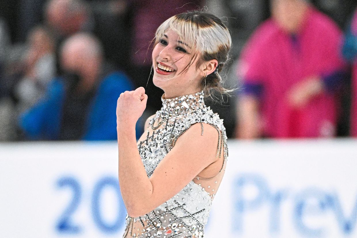 Liu, a big believer in sports psychology, performing at at the 2026 US Figure Skating Championships in January. — JEFF LE/Imagn Images