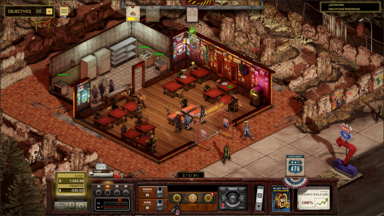 Do well and your restaurant will grow accordingly, in spite of the monster apocalypse that has overrun the rest of the world.