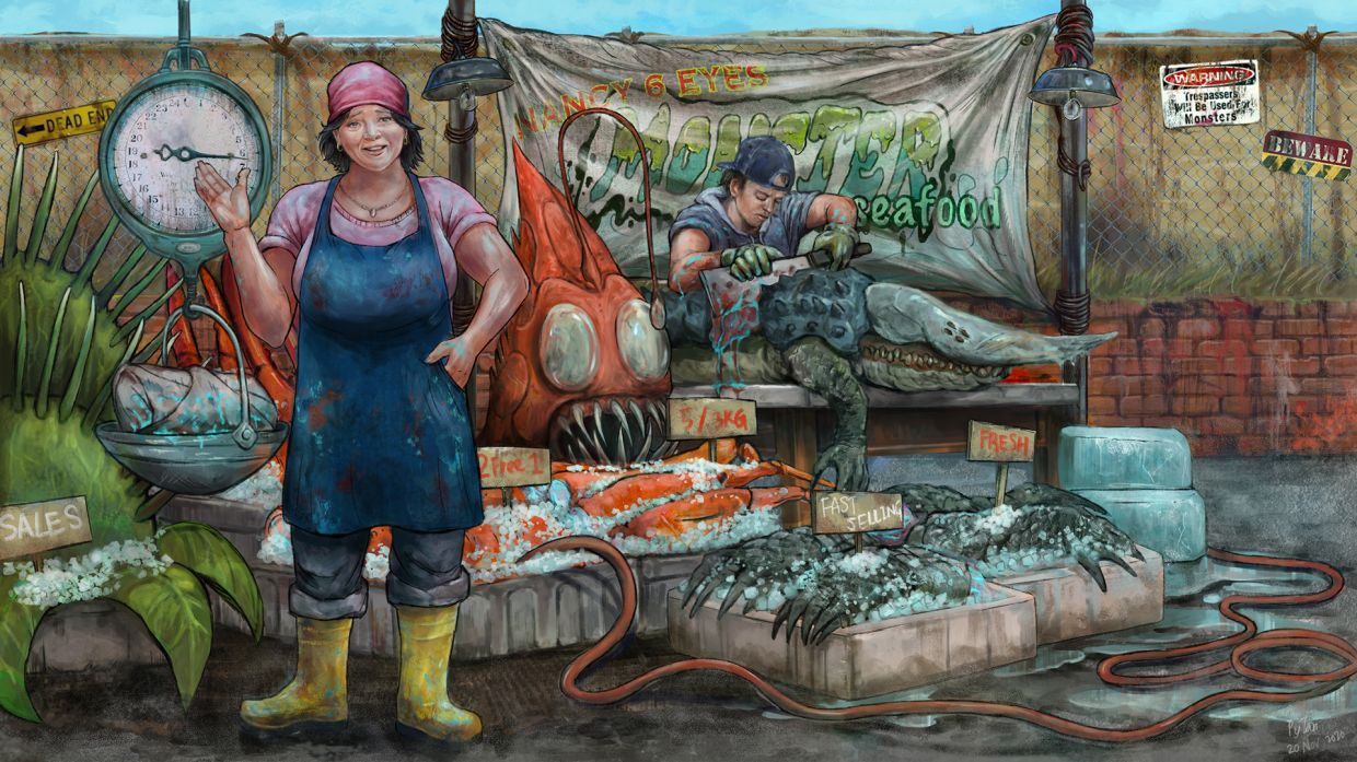 Midwest 90: Rapid City blends familiar small town scenes with otherworldly monsters.