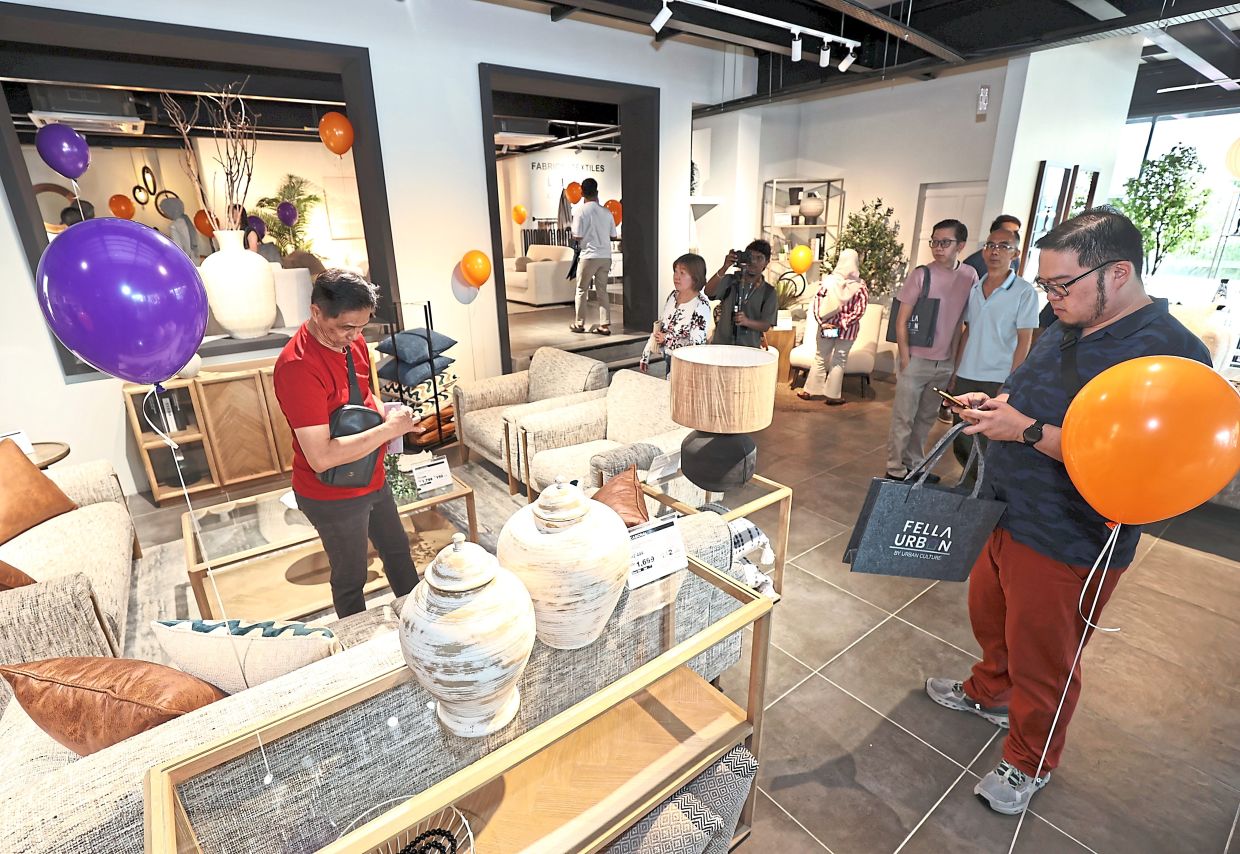Visitors checking out the latest flagship store in Ampang.