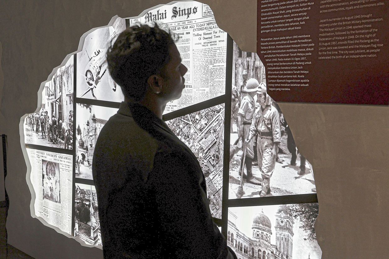 An exhibit tracing Kuala Lumpur during World War II, when the swift Japanese invasion on Jan 11, 1942, transformed the British administrative centre into a hub of occupation for more than three years. Photo: Bernama 