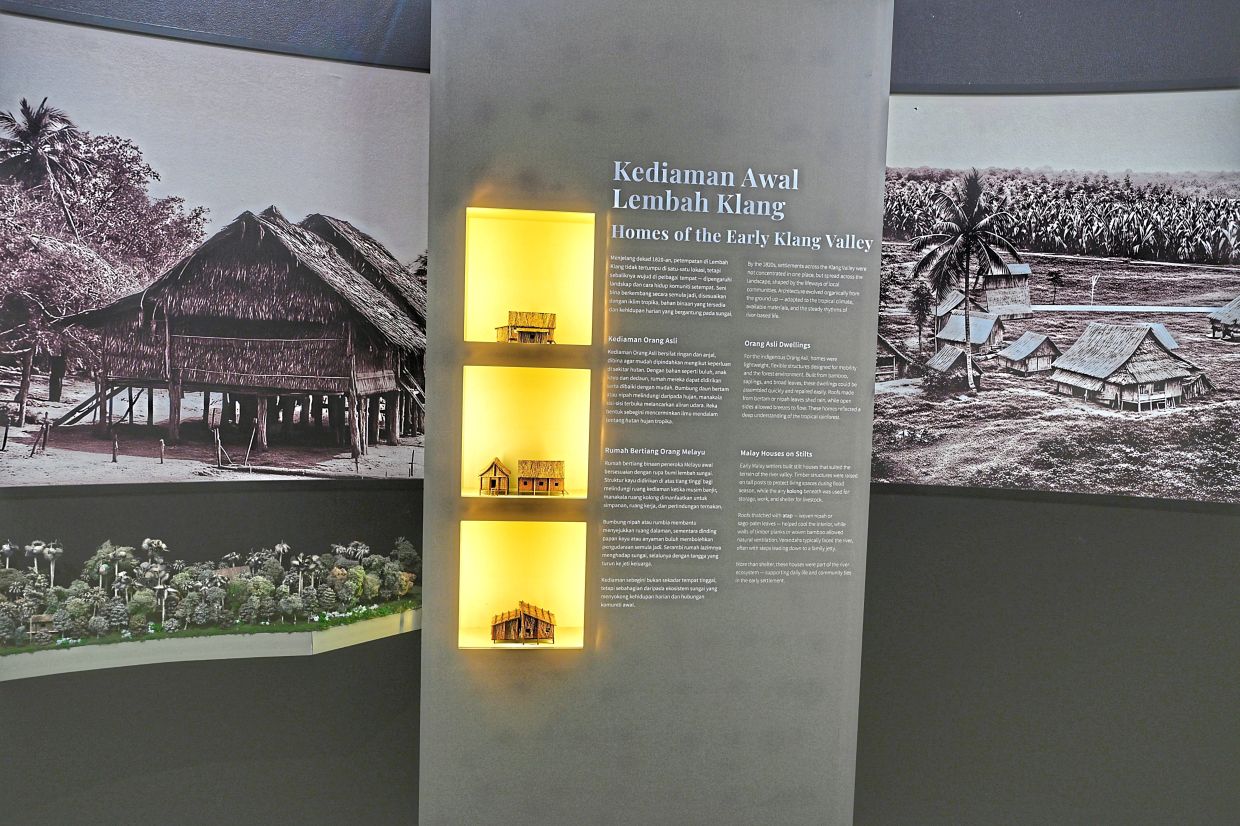 Before the Klang Valley’s major development and Kuala Lumpur’s forest of skyscrapers, the BSAS main hall exhibition turns the spotlight on the traditional dwellings of Malay and Orang Asli communities. Photo: The Star/Raja Faisal Hishan 