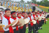 Rebana maker bangs the drum for traditional instrument