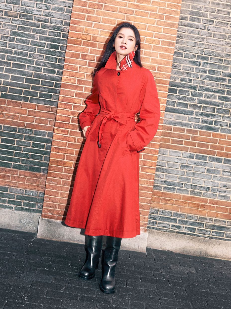 The collection is grounded in red, a symbol of luck and prosperity in Chinese culture. Photo: Burberry