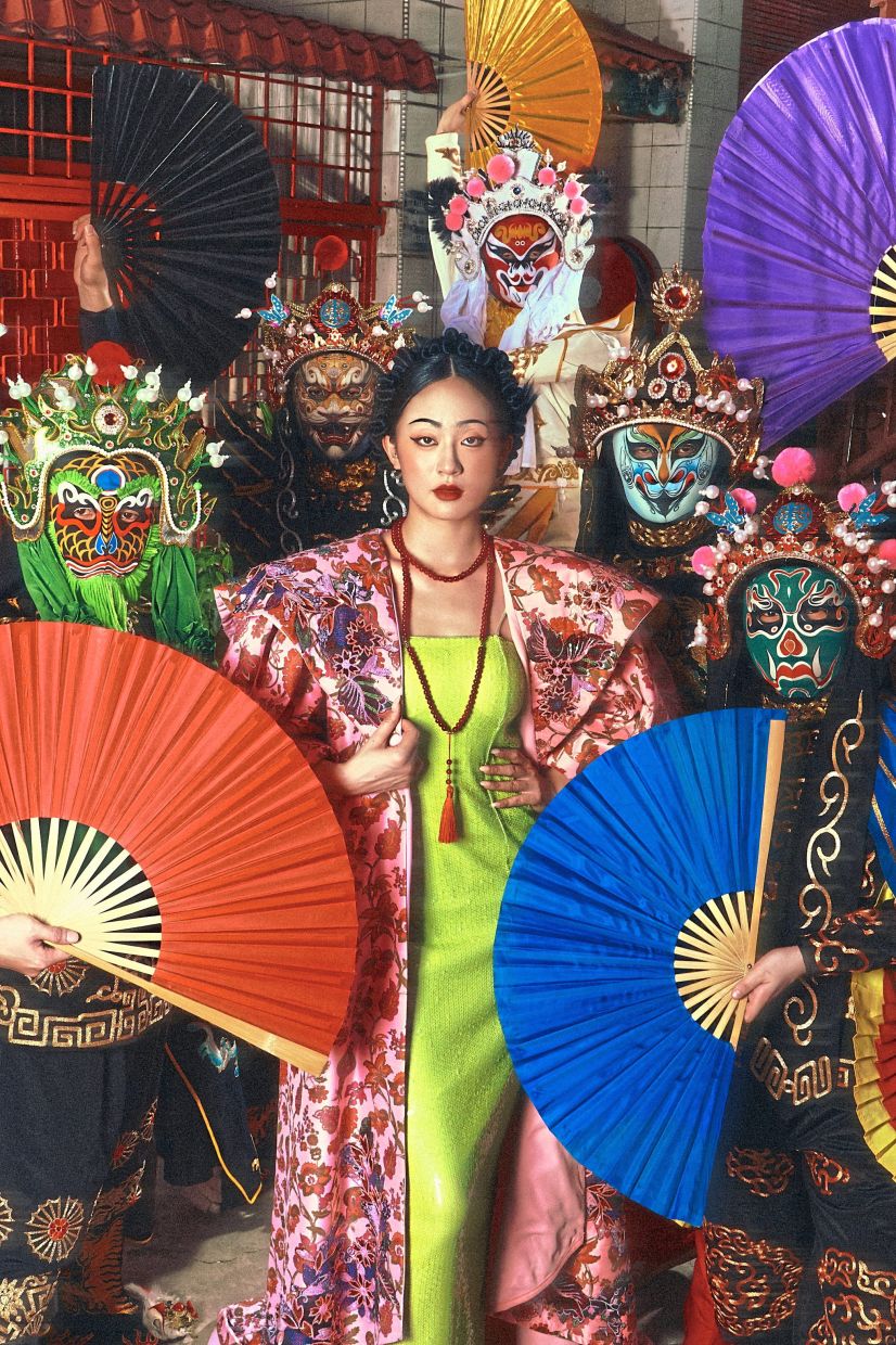 Pieces bloom with painterly prints and quilling-inspired swirls. Photo: Tangoo