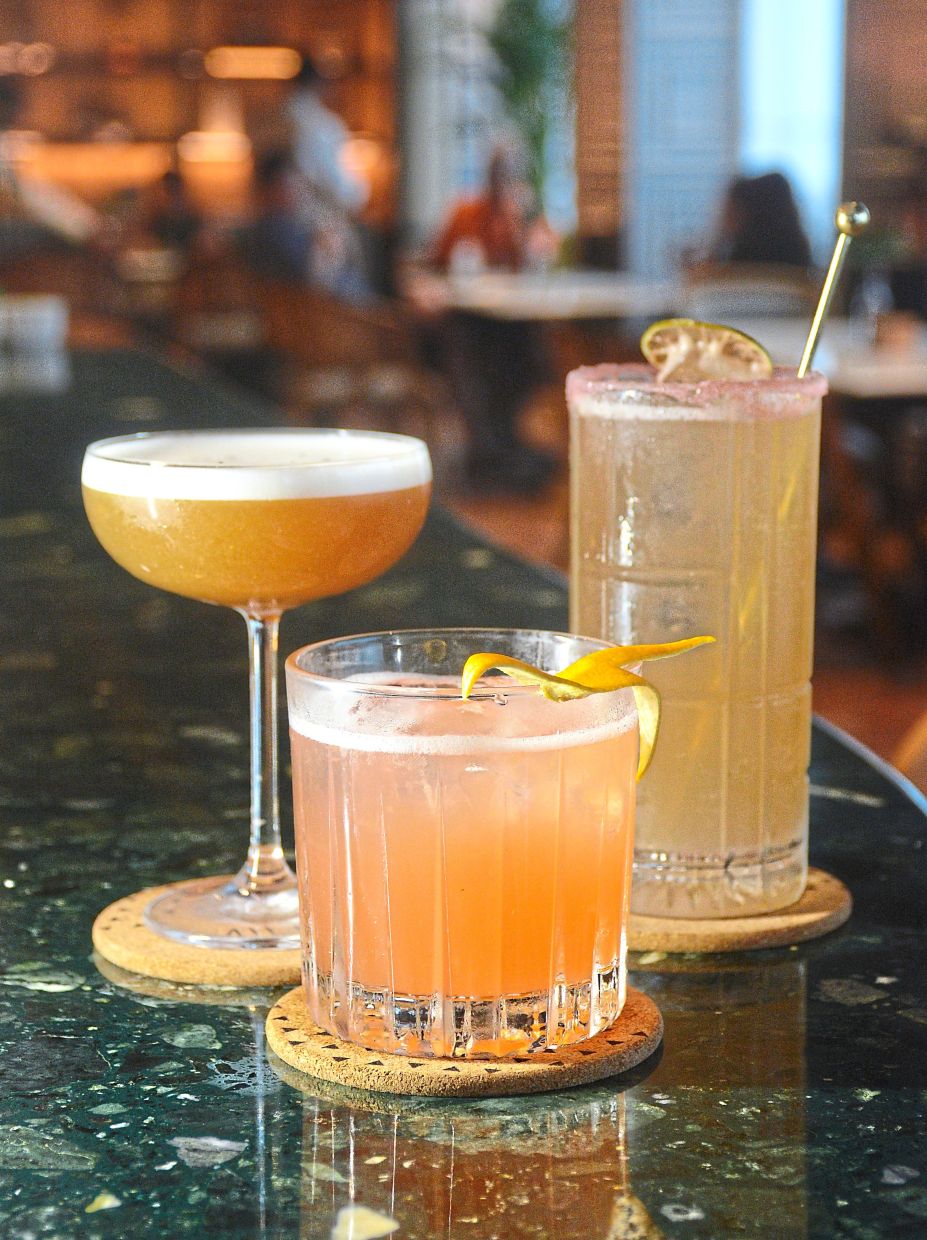 The Millen Penang’s Good Society offers (clockwise from top left) Tea-Riffic, OOH! Long Iced Tea and B.O.W.