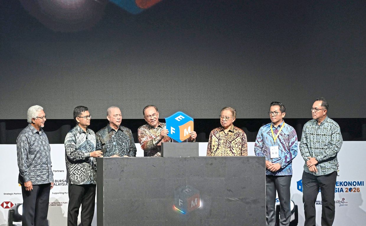 Tangible growth: Anwar at the launch of FEM 2026 in Kuala Lumpur. — RAJA FAISAL HISHAN / The Star
