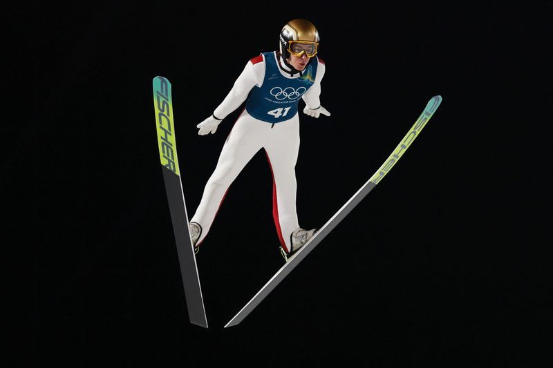 Olympics-Ski Jumping-Normal Hill training takes off, Domen Prevc decides to rest