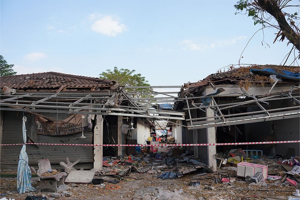 The once-busy O’Smach market — home to more than 600 stalls — has largely ceased operations. - Photo: The Phnom Penh Post/ANN