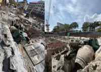 Cement truck plunges into Penang Hospital construction site, killing one