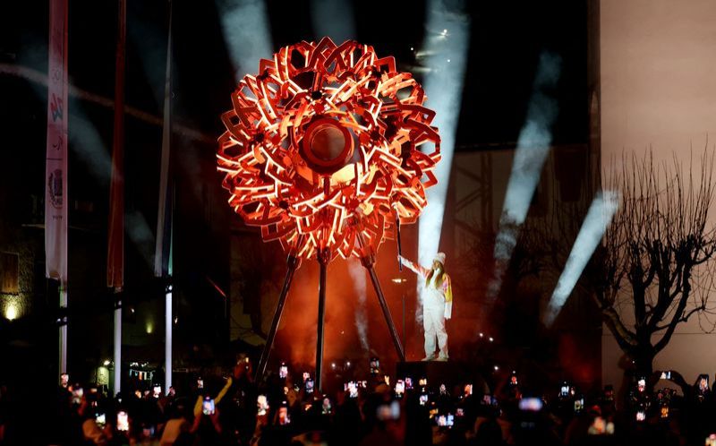 Olympics-Sofia Goggia lights Games cauldron in Cortina