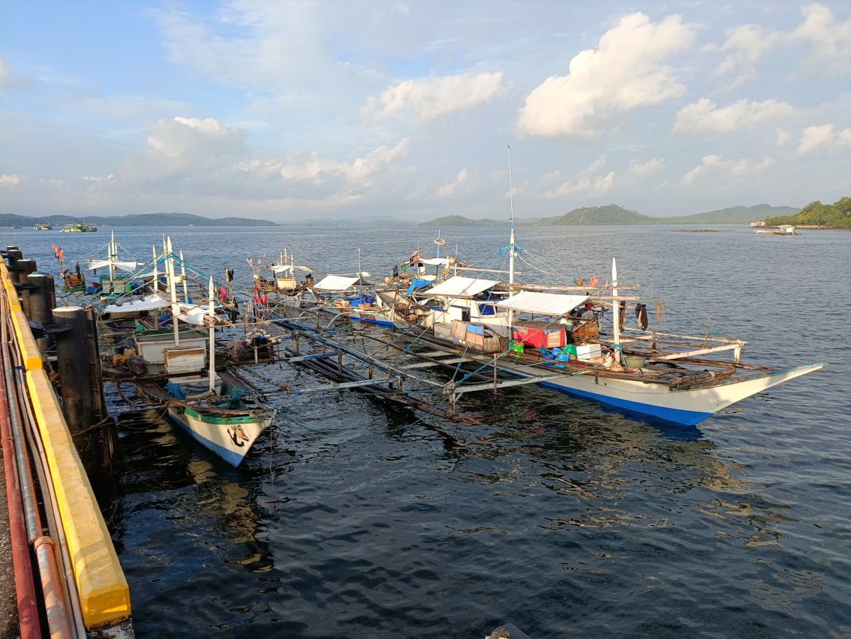 The seized foreign vessels at the Kudat port.