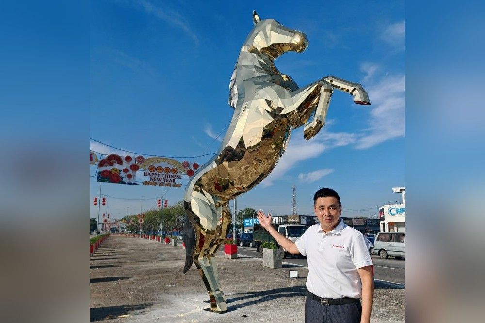 Giant horse sculpture becomes new iconic landmark in Nibong Tebal