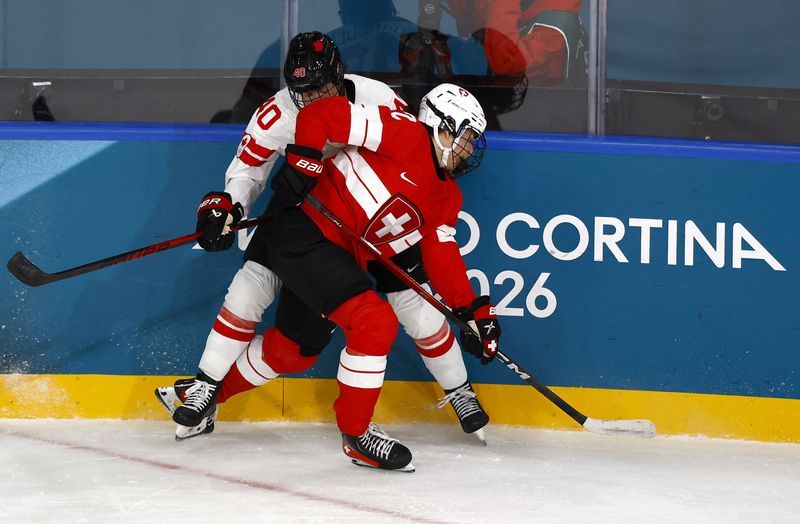 Olympics-Ice hockey-Canada glad to get on the ice and happy with high shot count