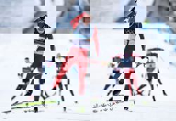 Olympics-Crosscountry-Norway's Klaebo wins gold in men's skiathlon after explosive finish