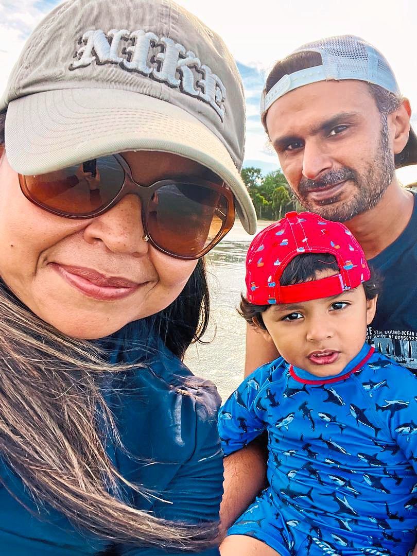 Mikhael with his mother Faridah and father Dr Shan Ali. Photo: Faridah Fadzullah