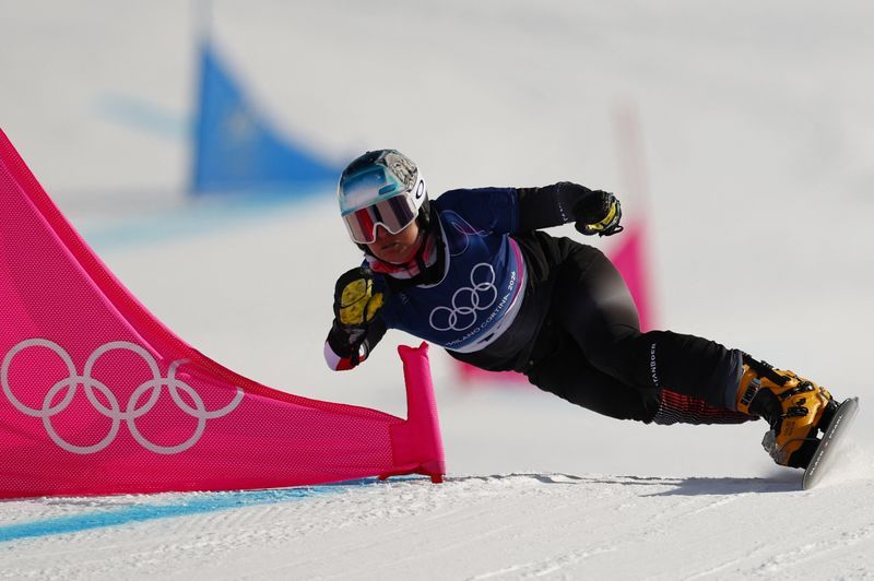 Olympics-Snowboard-Austrian Riegler, 52, races against age at Milano Cortina Olympics